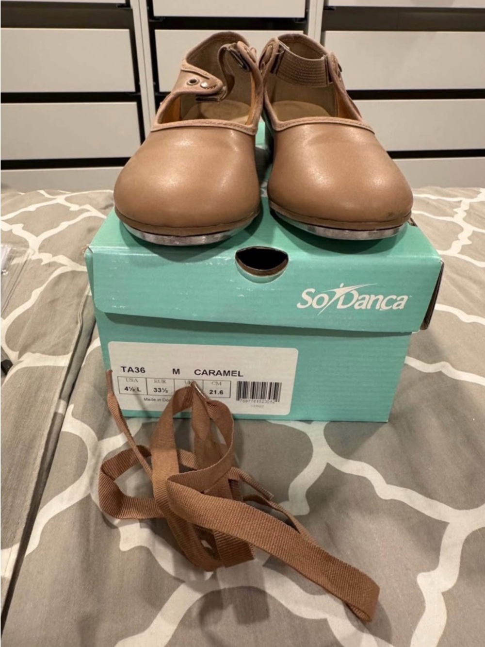 So Danca Kids' Caramel Mary Jane Flats with Ankle Strap